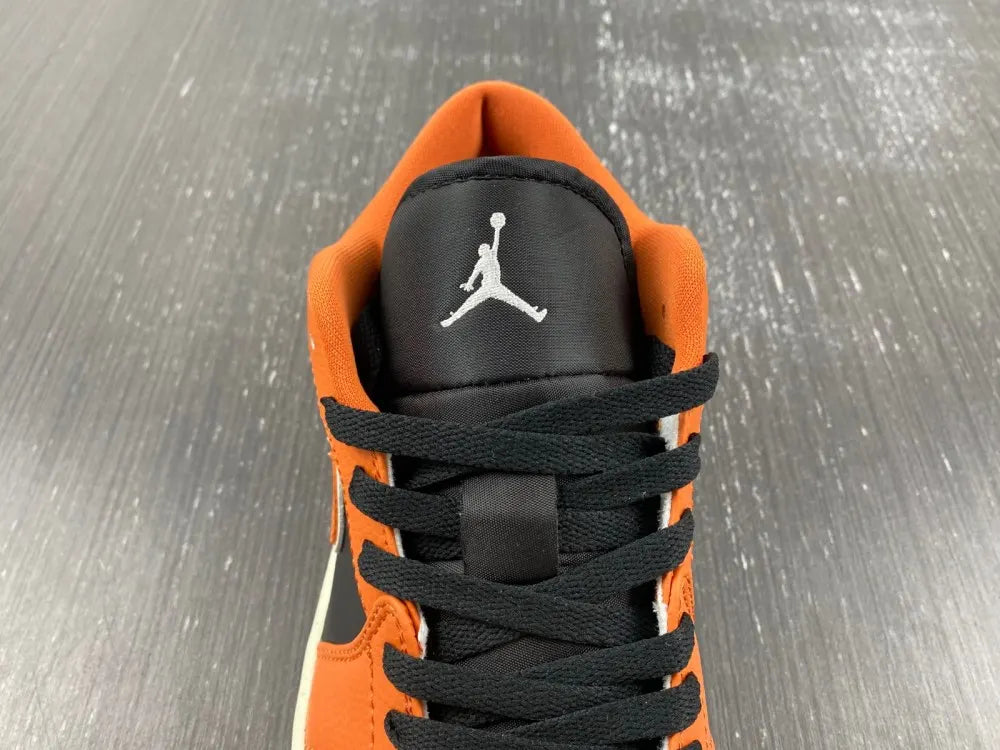 premium Air Jordan 1 Low Orange Black - Hình 5