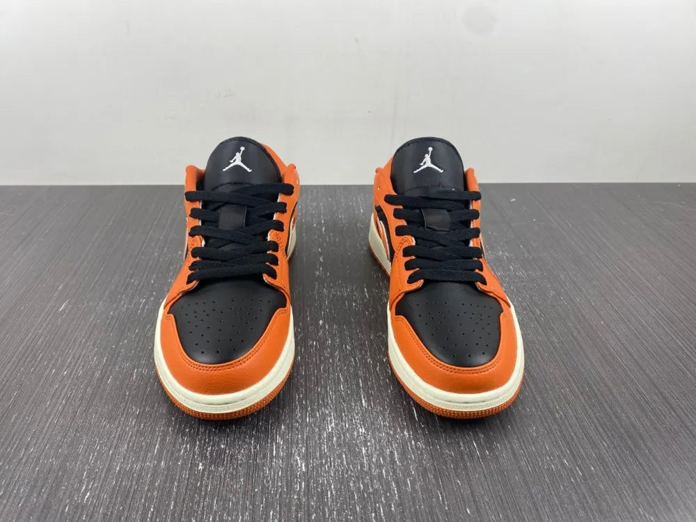 premium Air Jordan 1 Low Orange Black - Hình 14