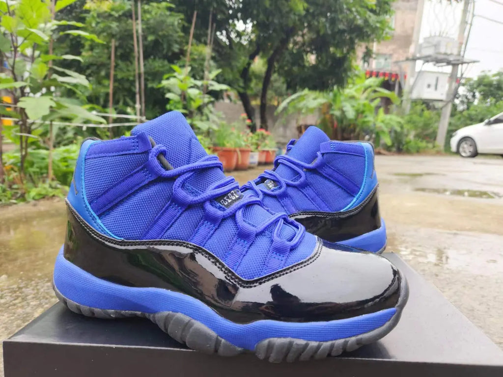 black Air Jordan 11 Retro Blue - Hình 4