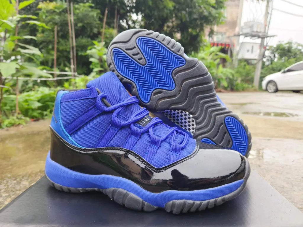 black Air Jordan 11 Retro Blue - Hình 2