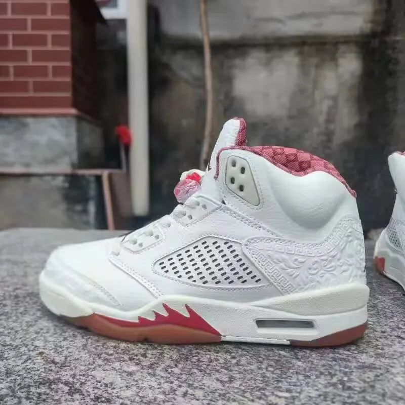Air Jordan 5 Retro White/Maroon - Hình 3