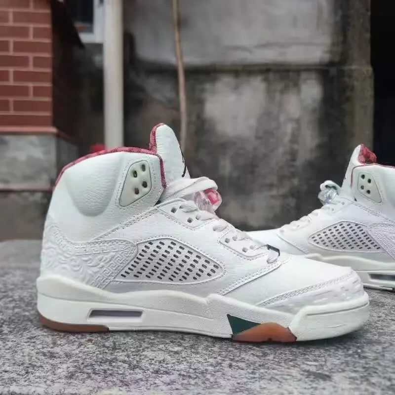 Air Jordan 5 Retro White/Maroon - Hình 2