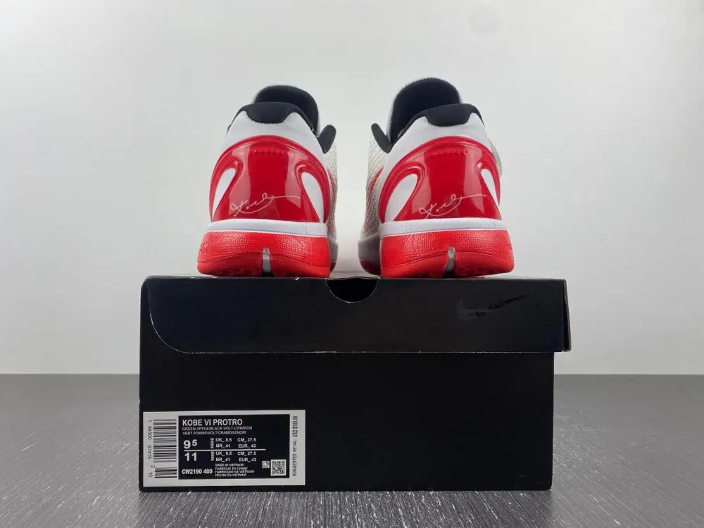 Kobe 6 Protro White Red - Hình 2