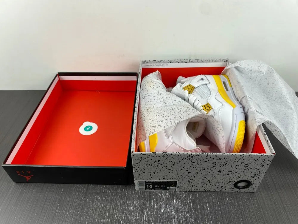 Air Jordan 4 White/Yellow - Hình 2