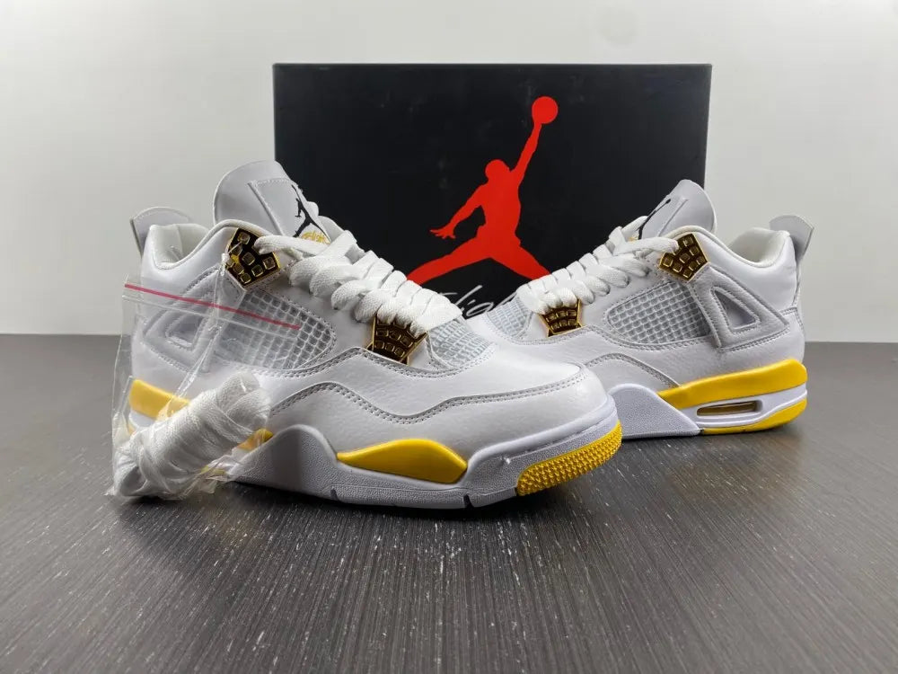Air Jordan 4 White/Yellow - Hình 5