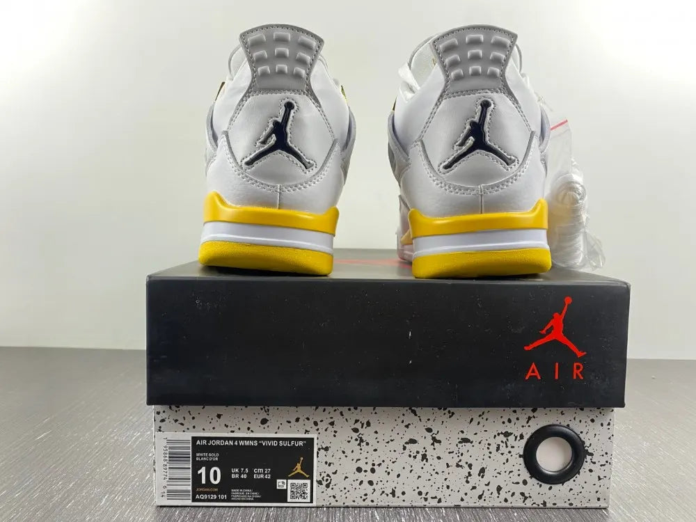 Air Jordan 4 White/Yellow - Hình 3