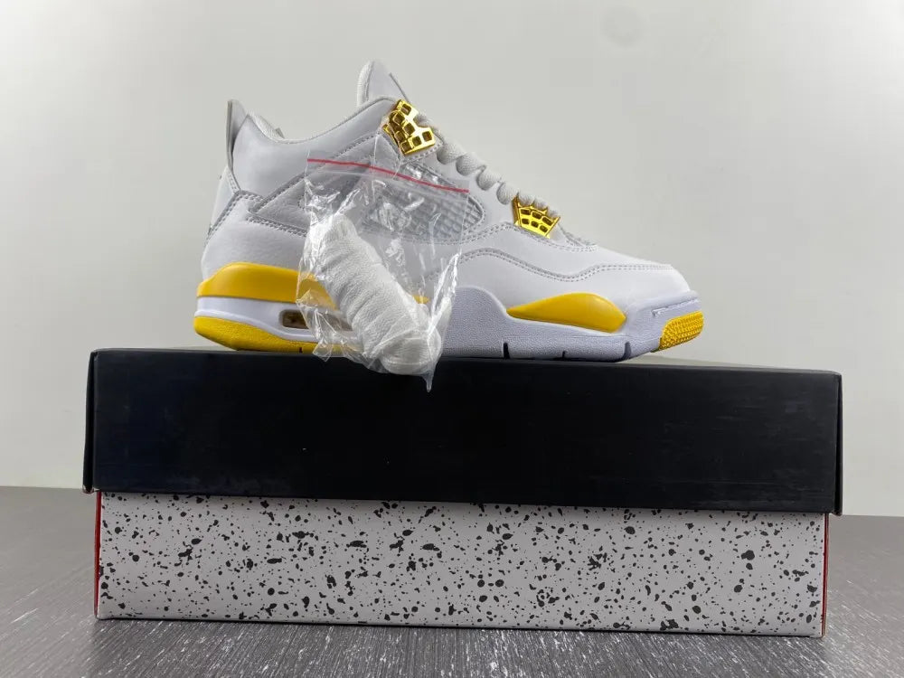 Air Jordan 4 White/Yellow - Hình 4