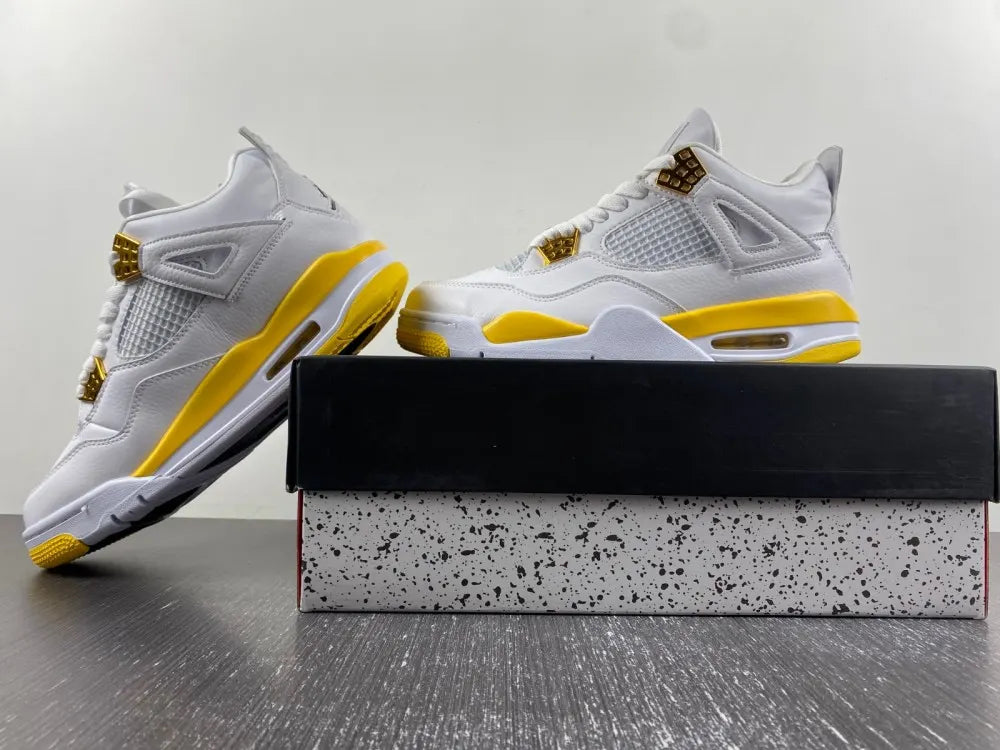 Air Jordan 4 White/Yellow - Hình 12