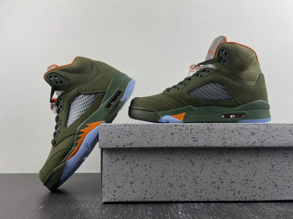premium Air Jordan 5 Retro Olive - Hình 5