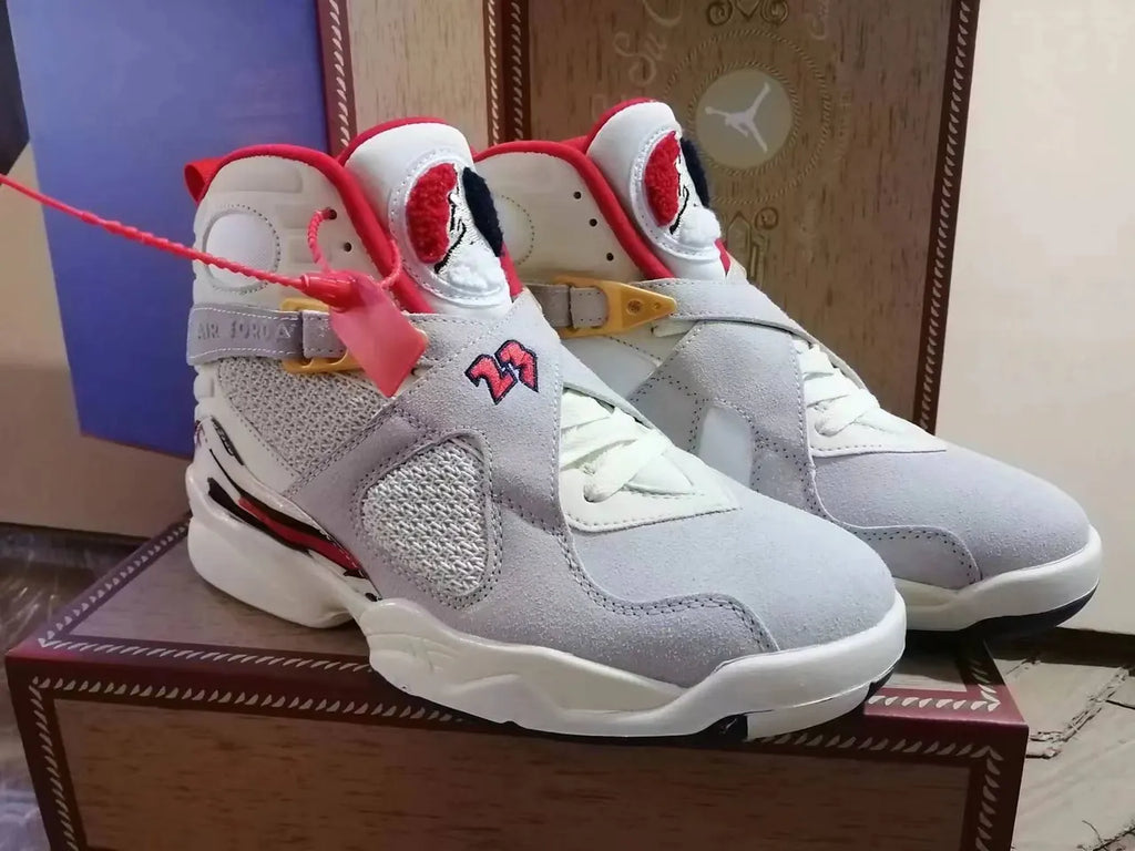 Air Jordan 8 Retro Grey Suede - Hình 7