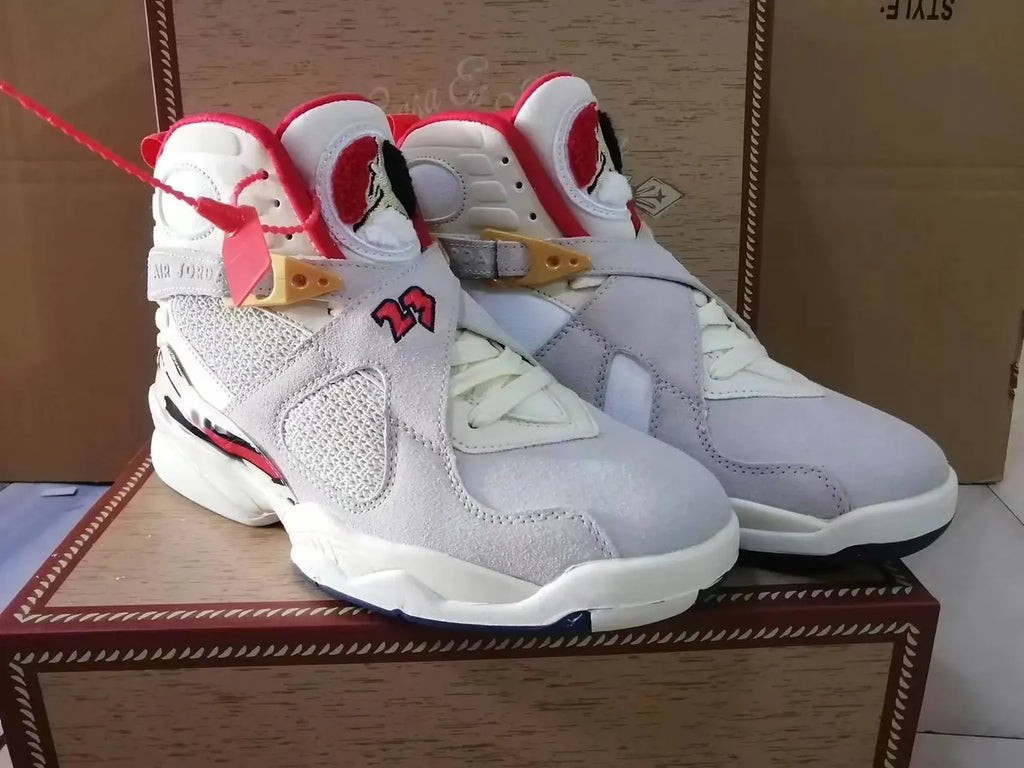 Air Jordan 8 Retro Grey Suede - Hình 3