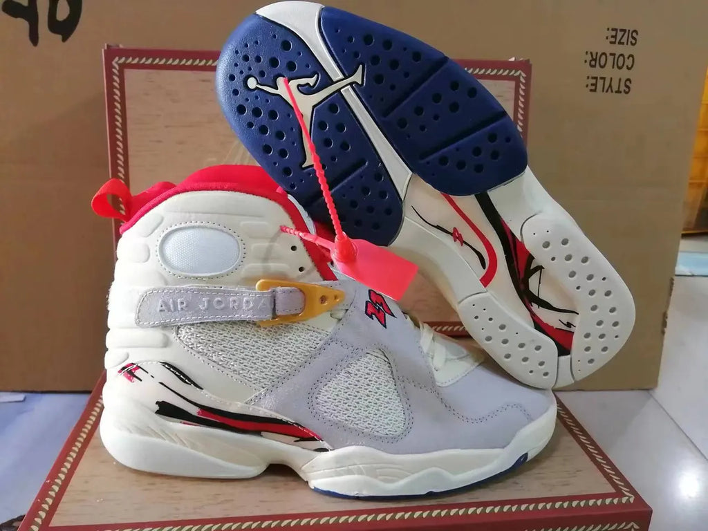 Air Jordan 8 Retro Grey Suede - Hình 4