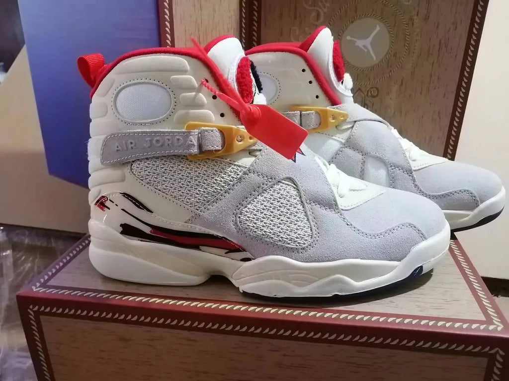 Air Jordan 8 Retro Grey Suede - Hình 6