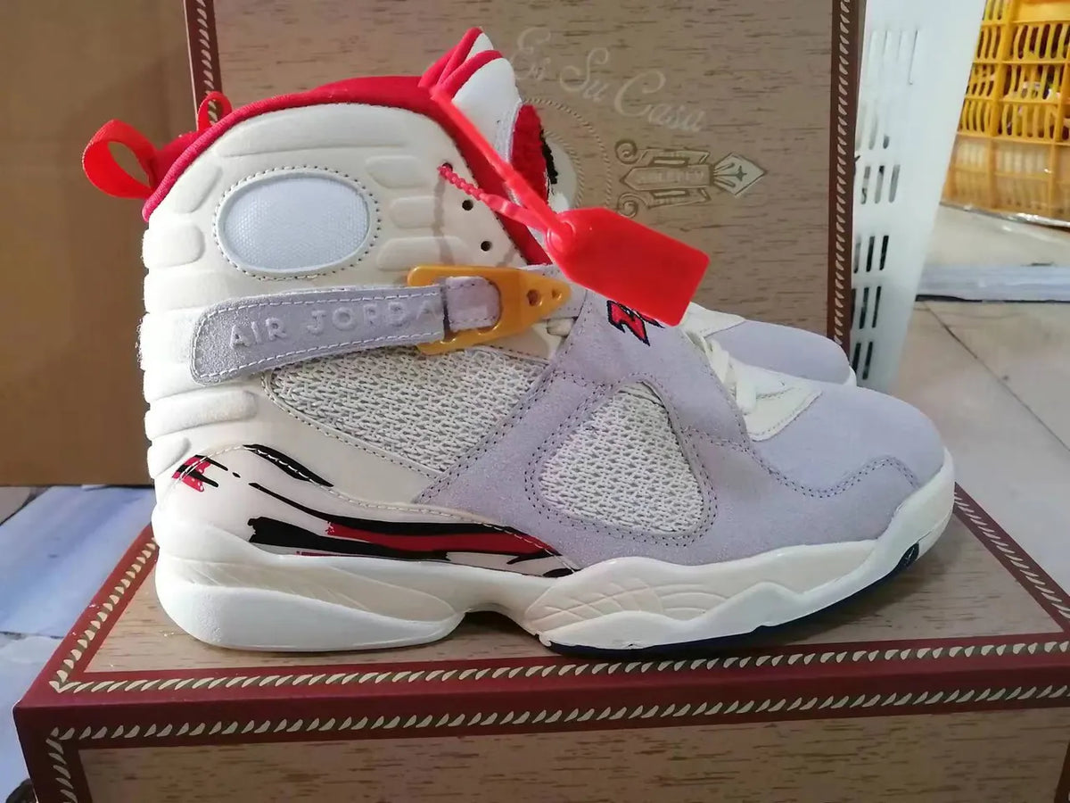 Air Jordan 8 Retro Grey Suede - Hình 5