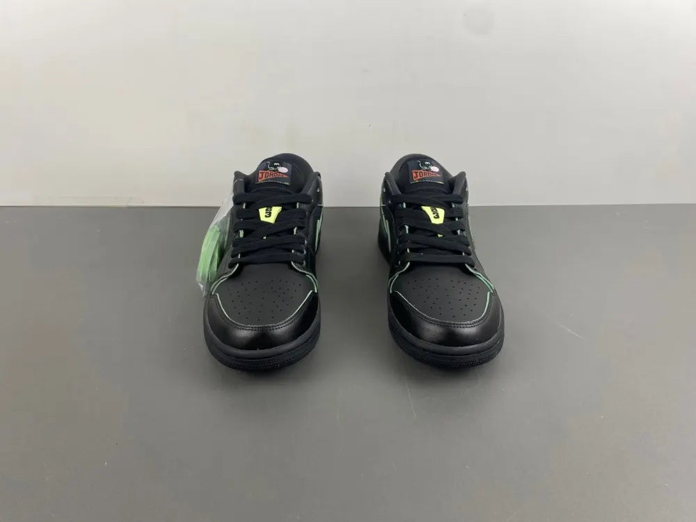 premium Air Jordan 1 Low Black Mint - Hình 9