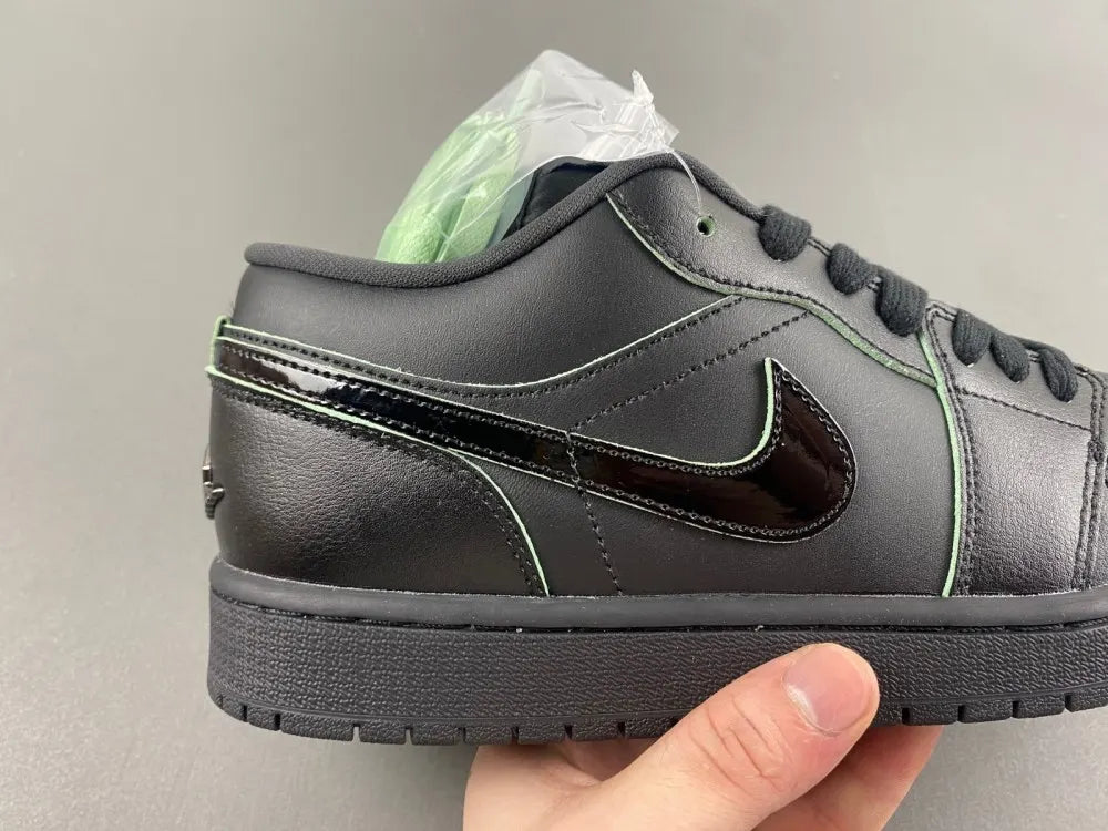 premium Air Jordan 1 Low Black Mint - Hình 7