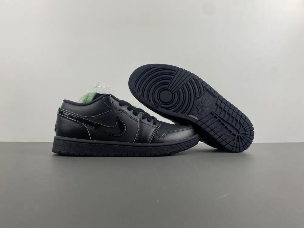 premium Air Jordan 1 Low Black Mint - Hình 8