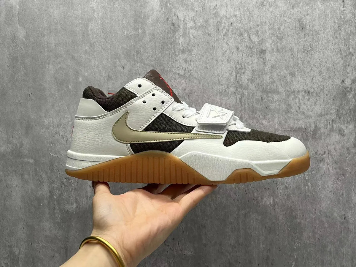 Travis Scott Jordan Trainer Brown/White - Hình 11