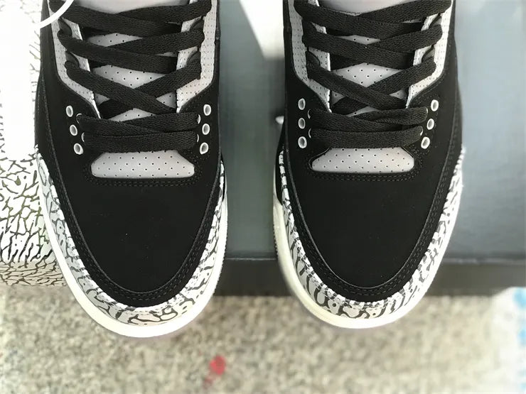 retro classic Air Jordan 3 Black Cement - Hình 6
