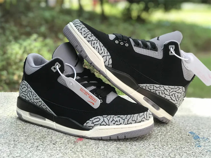 retro classic Air Jordan 3 Black Cement - Hình 13