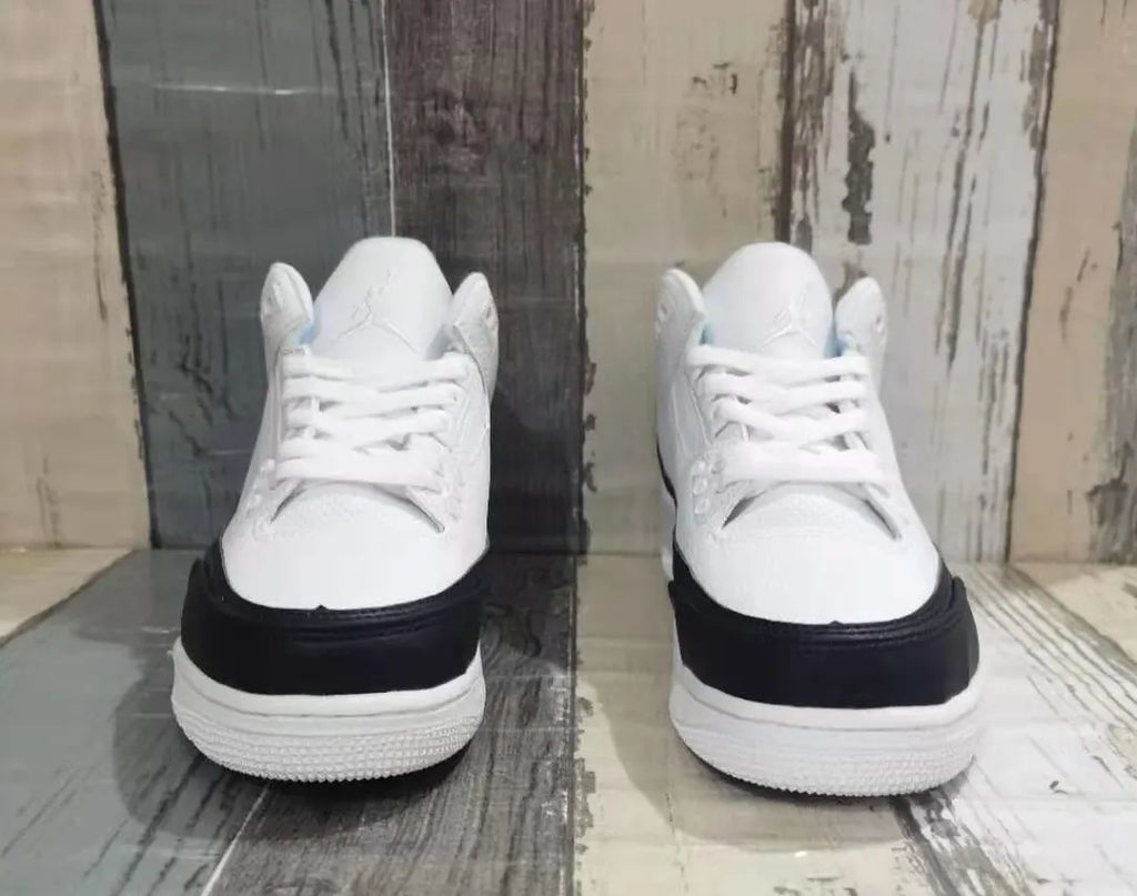 leather Jordan 3 Retro White Black - Hình 2