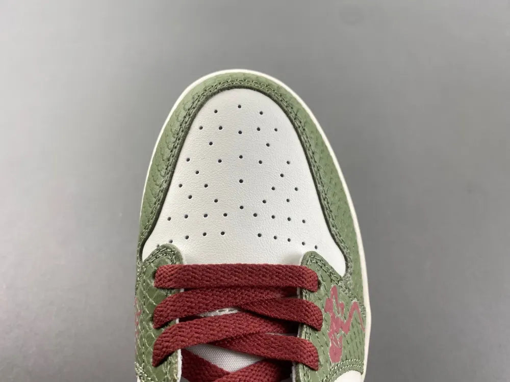 Air Jordan 1 Low Olive/Burgundy - Hình 11