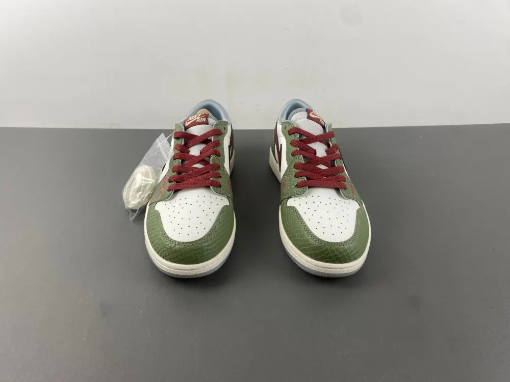 Air Jordan 1 Low Olive/Burgundy - Hình 5