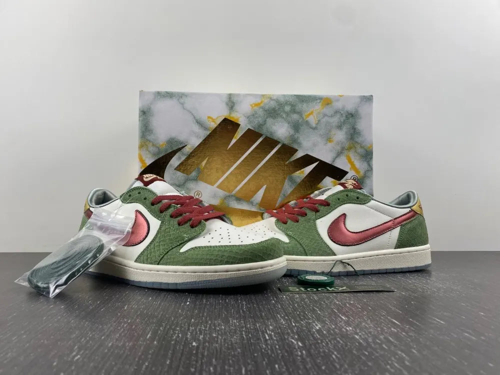 Air Jordan 1 Low Olive Snake