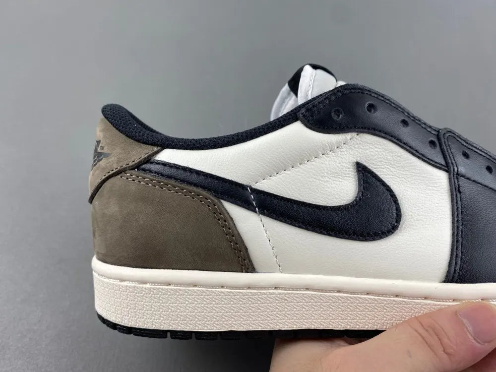 premium Air Jordan 1 Low Black Olive - Hình 5