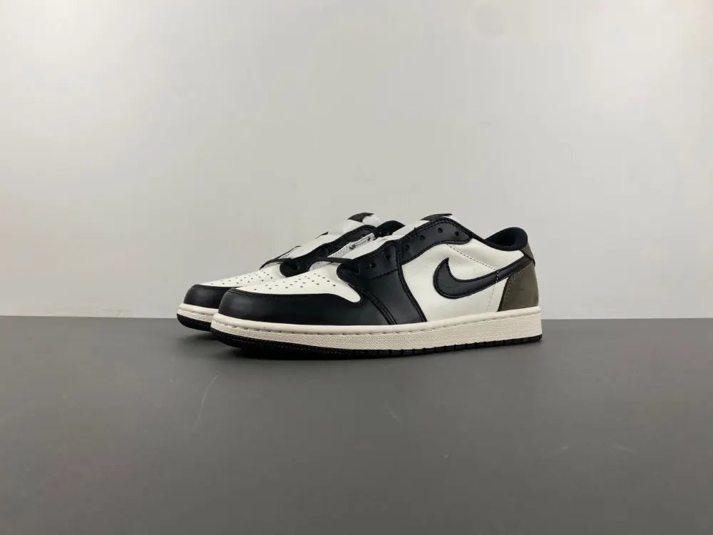 premium Air Jordan 1 Low Black Olive - Hình 12