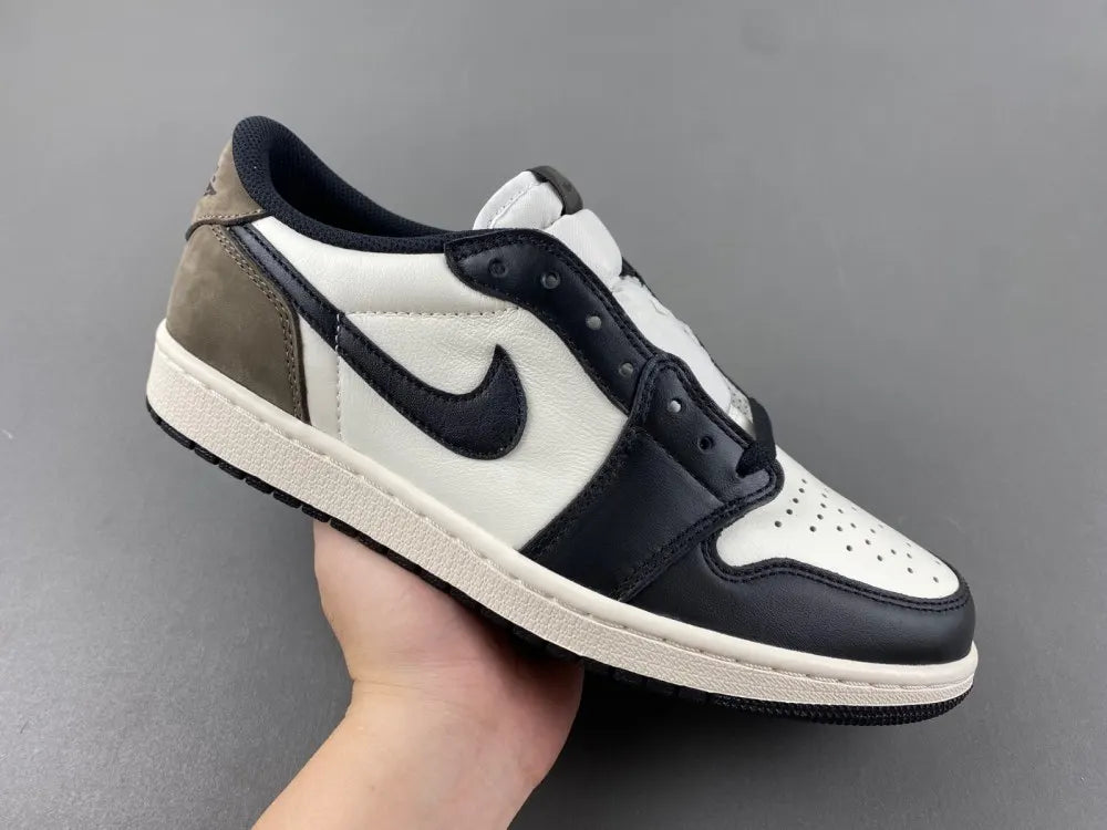 premium Air Jordan 1 Low Black Olive - Hình 13