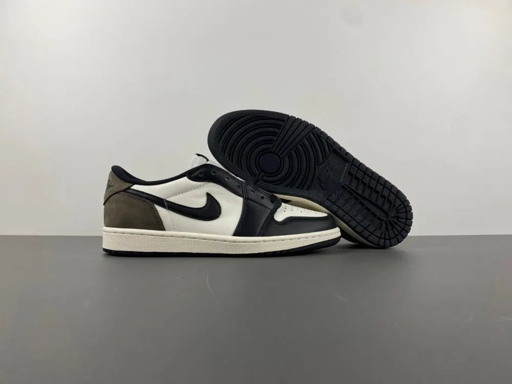 premium Air Jordan 1 Low Black Olive - Hình 10