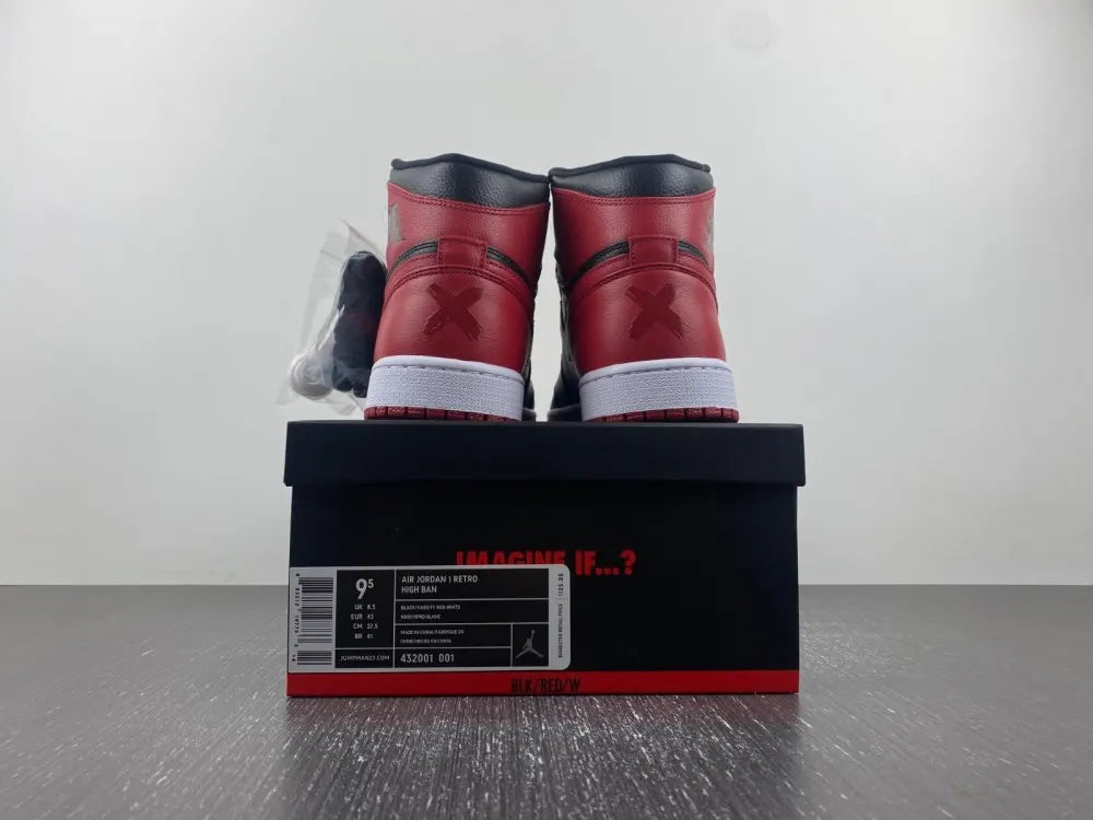 high Air Jordan 1 Retro Black/Red - Hình 3