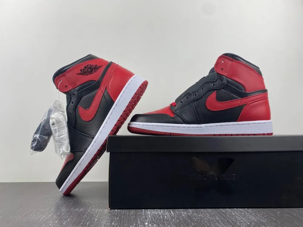 high Air Jordan 1 Retro Black/Red - Hình 18