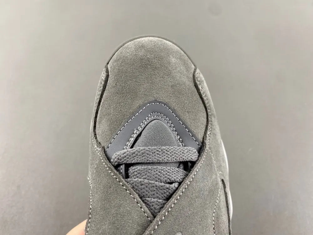premium Air Jordan 8 Retro Grey Suede - Hình 9