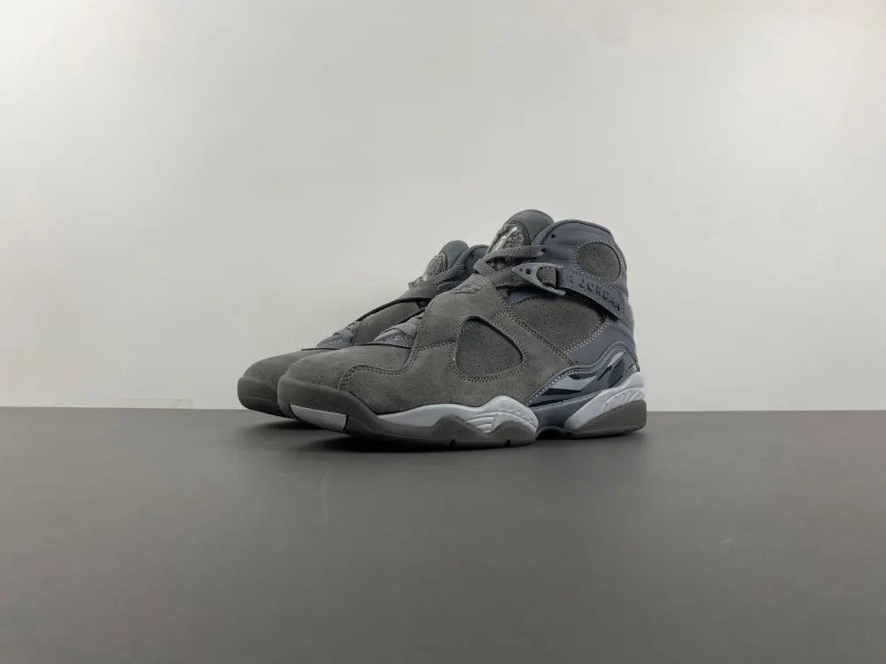 premium Air Jordan 8 Retro Grey Suede - Hình 16