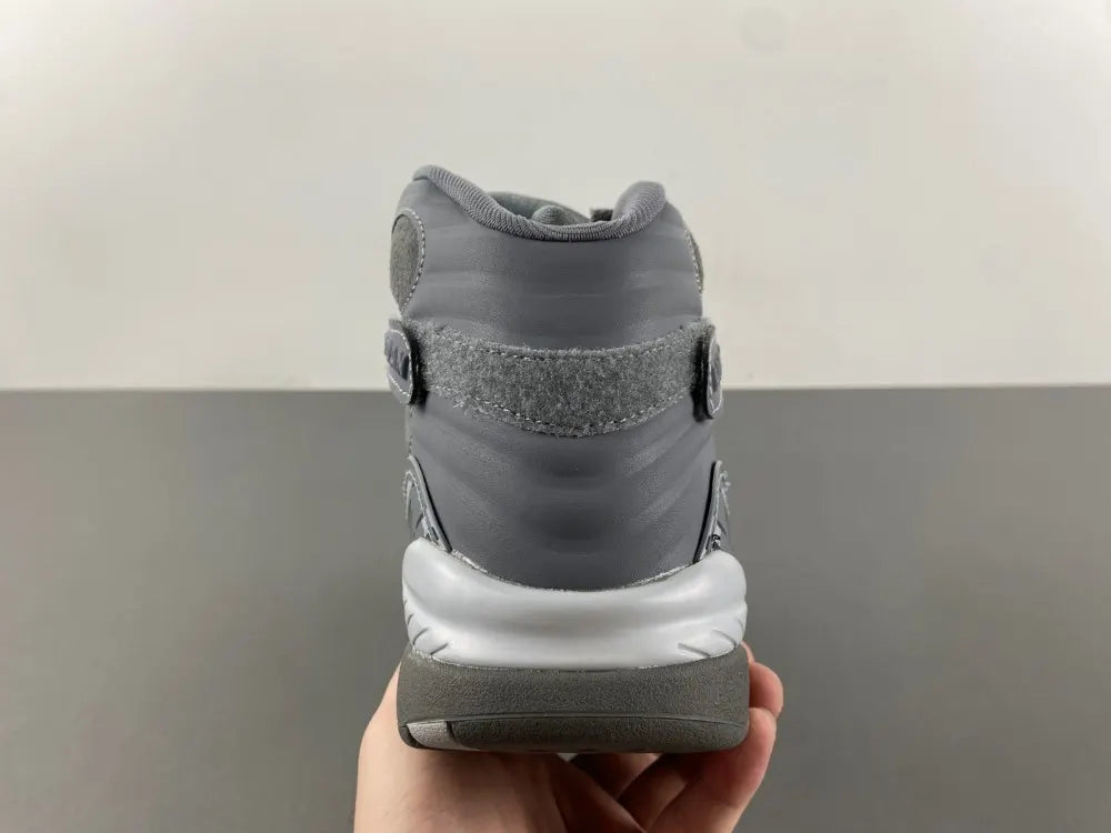 premium Air Jordan 8 Retro Grey Suede - Hình 6