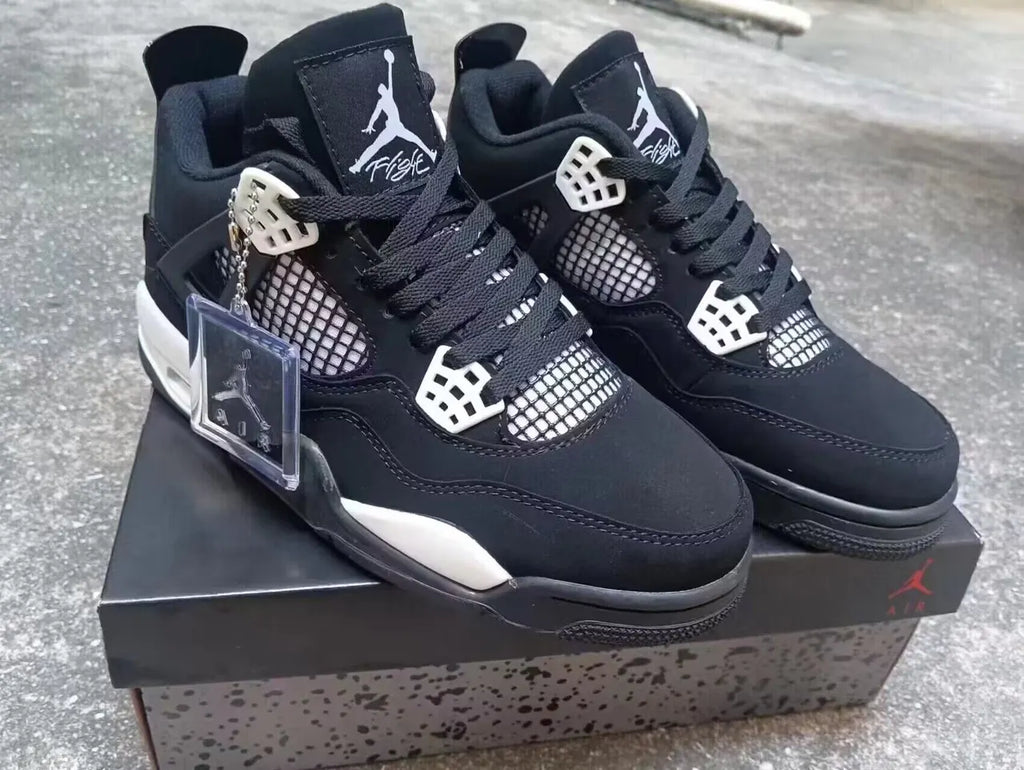 retro limited Air Jordan 4 Black Canvas - Hình 3