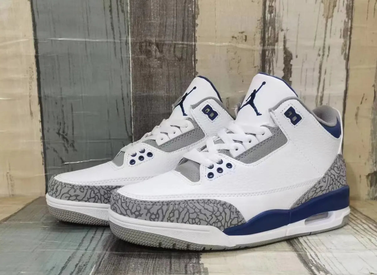 Air Jordan 3 Retro White/Navy - Hình 3