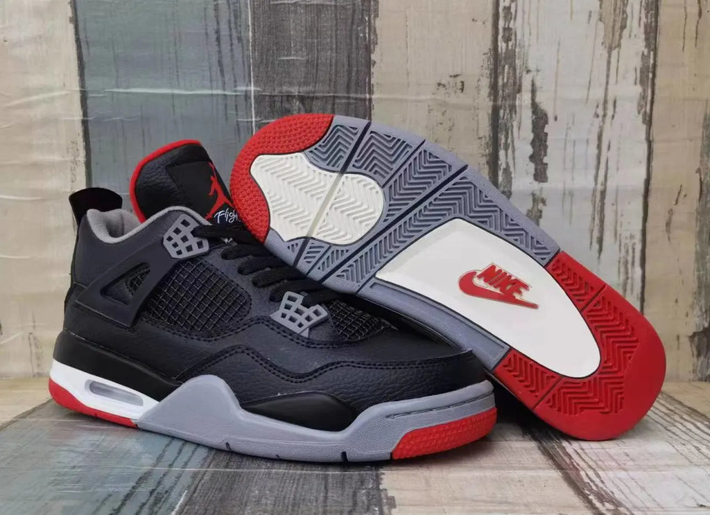 classic Air Jordan 4 Retro Black Red - Hình 5