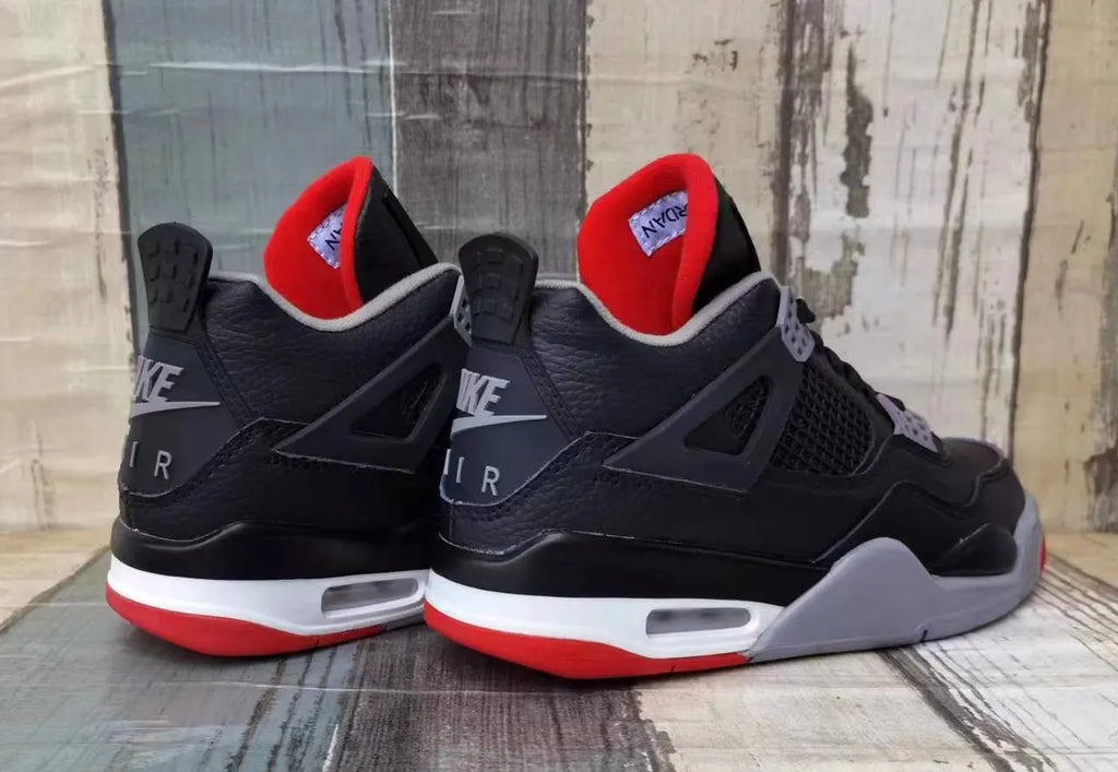classic Air Jordan 4 Retro Black Red - Hình 3