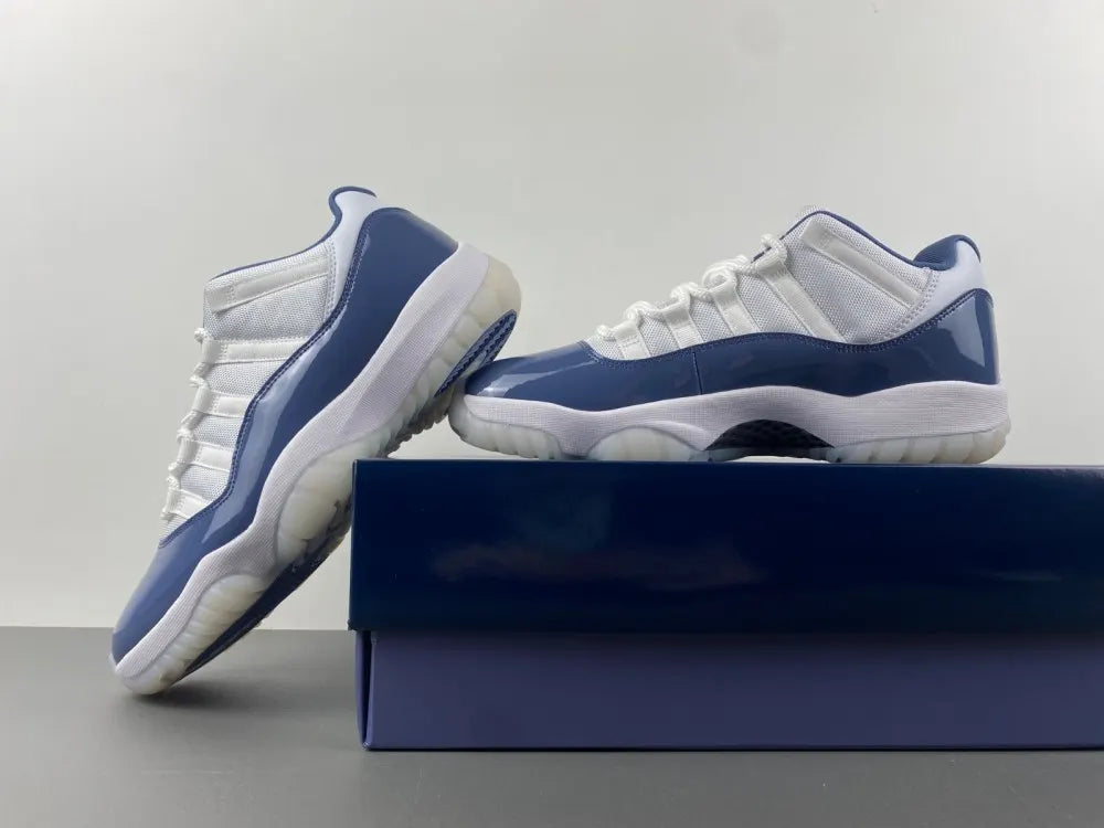 Air Jordan 11 Low Navy White - Hình 4